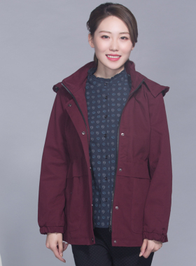 富木春新品 女士全棉外套短风衣 休闲女外套带帽衫 FM-374E9