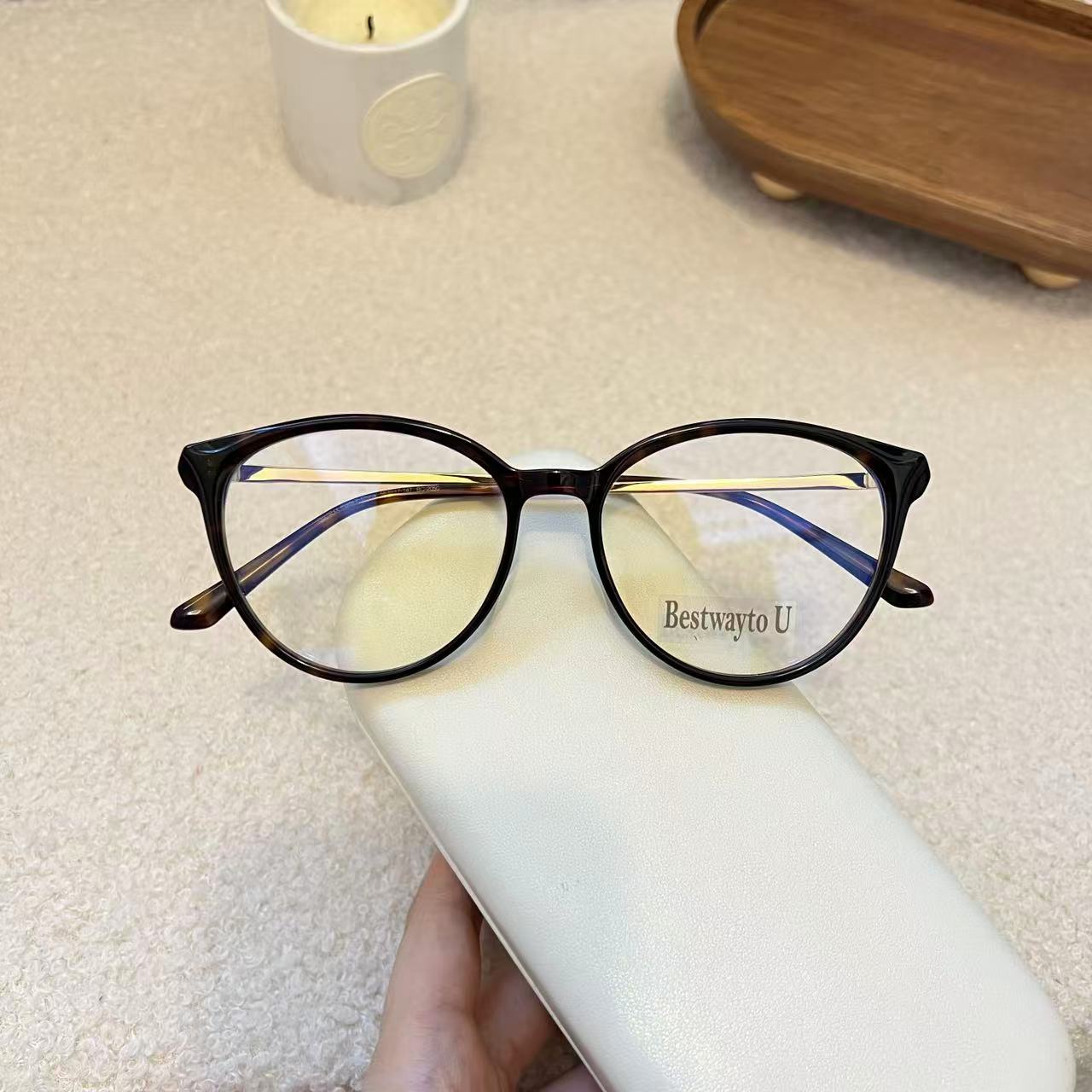 海的潮可爱猫咪板材猫眼大镜框