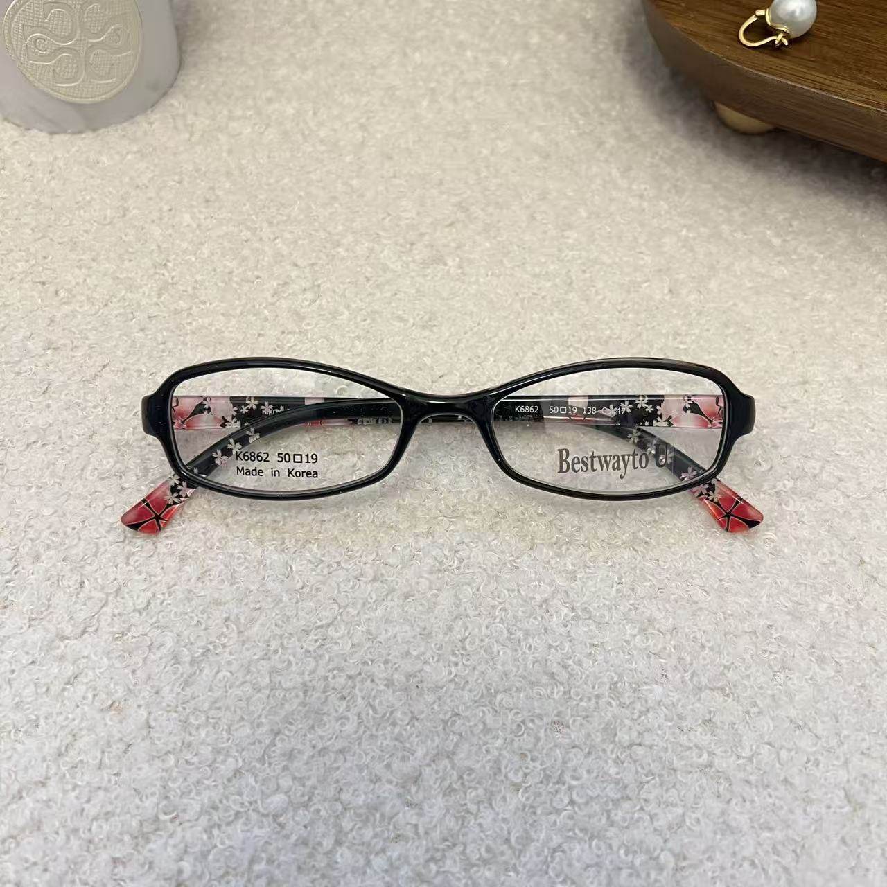 海的潮 韩国进口TR材质方框眼镜轻若无物可配度数近视 小雏菊