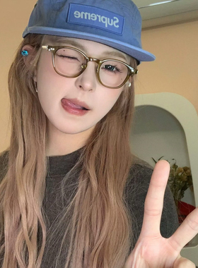 海的潮 EDD* 果冻茶 钛镜腿  tr材质镜框 橄榄绿色 复古港风眼镜