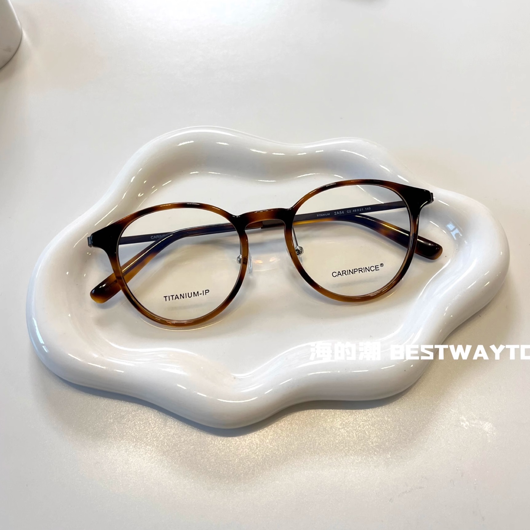 檀健次沈月同款近视眼镜玳瑁镜框