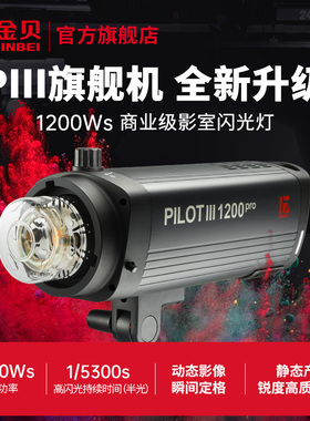金贝PIII-1200Pro专业影室闪光灯摄影灯商业影棚拍摄拍照灯动态抓