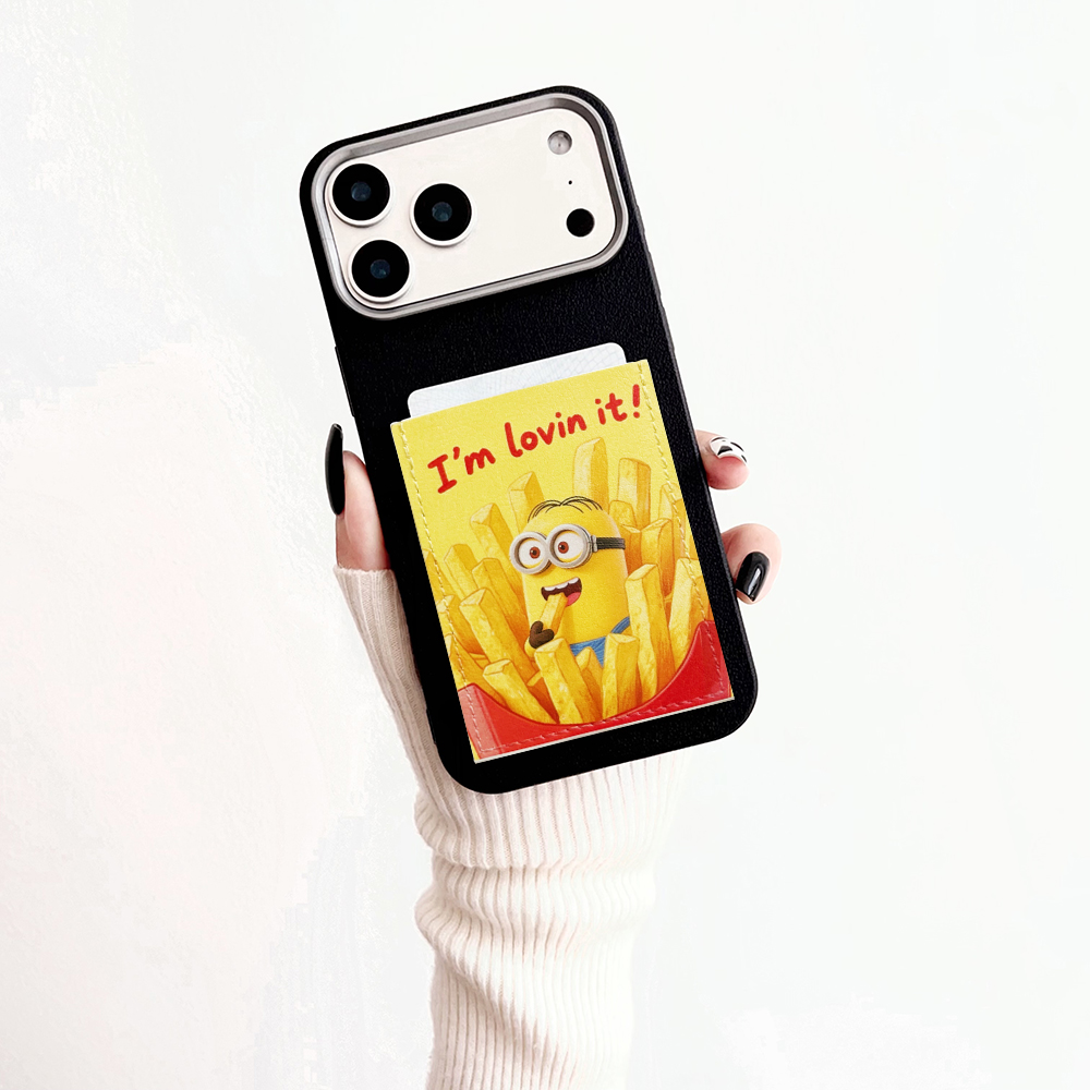 薯条快乐 独立带卡包手机壳装卡苹果17promax收纳16pro身份证iphone17pro插卡16promax大孔15/14/13软皮17air