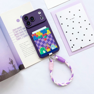 泡泡龙 童年游戏带卡包手机壳装卡套苹果17promax插卡16promax软皮质iphone17pro身份证17pro挂绳15/14/13/17