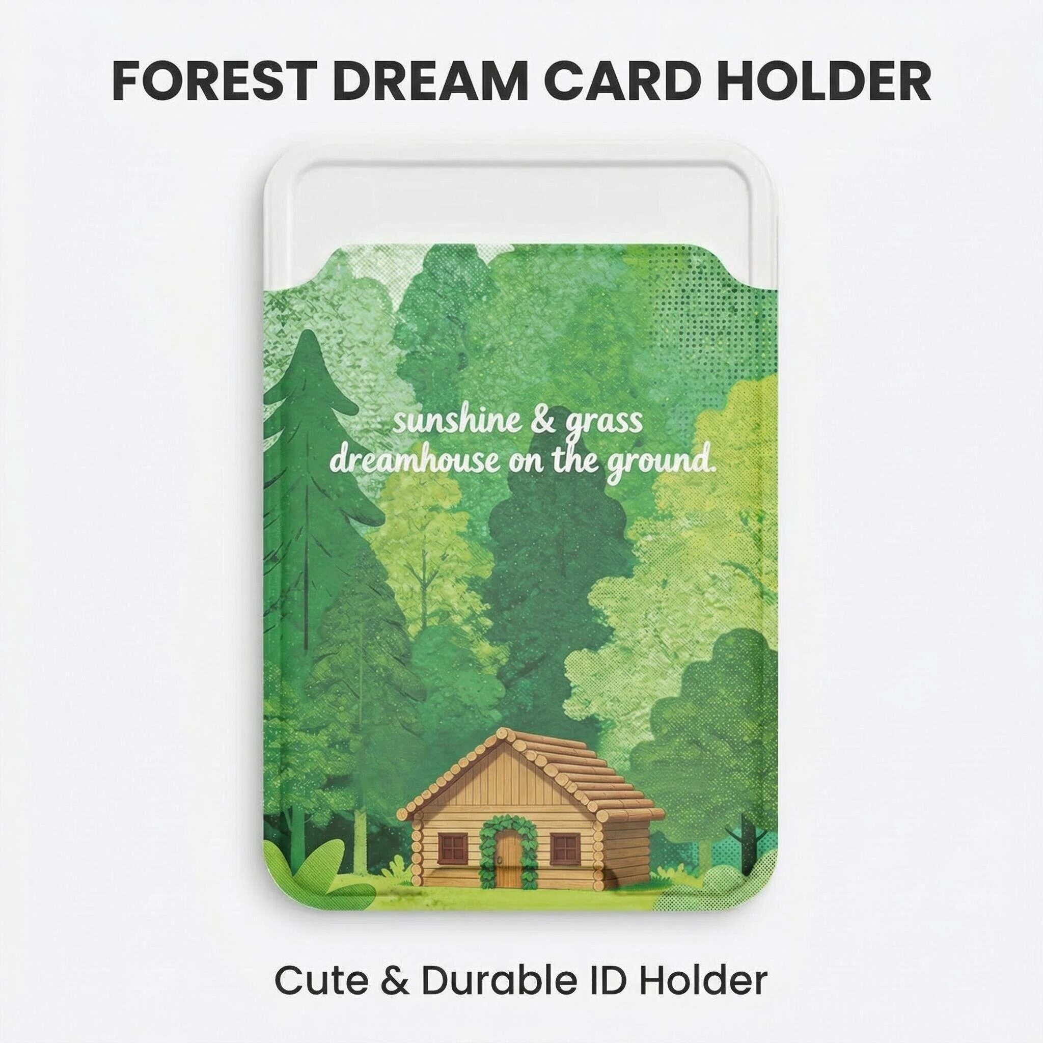 森林小屋通用背贴独立卡包硬卡贴适用iPhone17promax插卡16pro卡套15pro苹果17promax华为Pura70带身份证门禁
