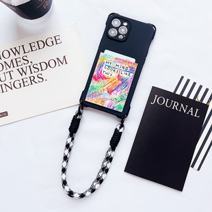 手机壳带卡包iPhone16promax插卡套16pro苹果15promax交通卡独立隔层14 Z015我 思路如此凌乱 个性 12挂绳
