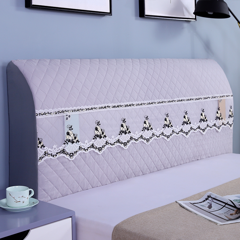 全包夹棉床头罩软包布艺靠背套