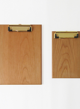 荒木之丘 WILD HILL 复古 黄铜 实木写字板 菜单夹 速写板 垫板