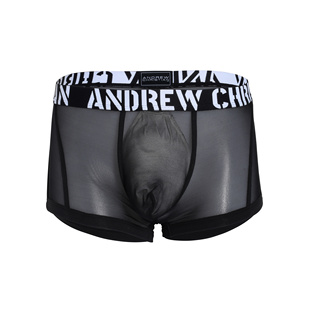 AndrewChristian新款囊袋网面透明性感运动男士平角裤-92488