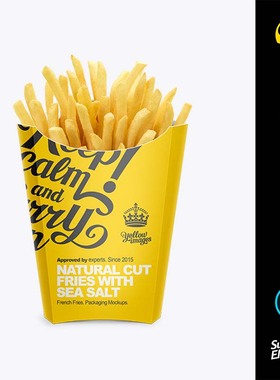 10452 快餐汉堡薯条包装包装样机模板PSD贴图VI设计yellowimages