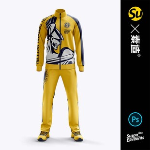 11007 服装运动服文化衫衣服裤子套装样机模板ps文件VI品牌设计