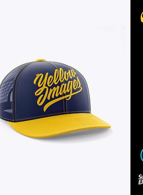 18717 棒球帽帽鸭舌帽样机模板PSD贴图VI品牌设计yellowimages