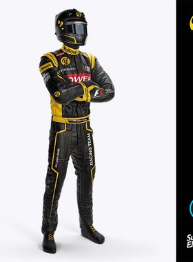 17638 赛车手赛车服卡丁车越野公路赛服装VI设计样机模板PSD文件