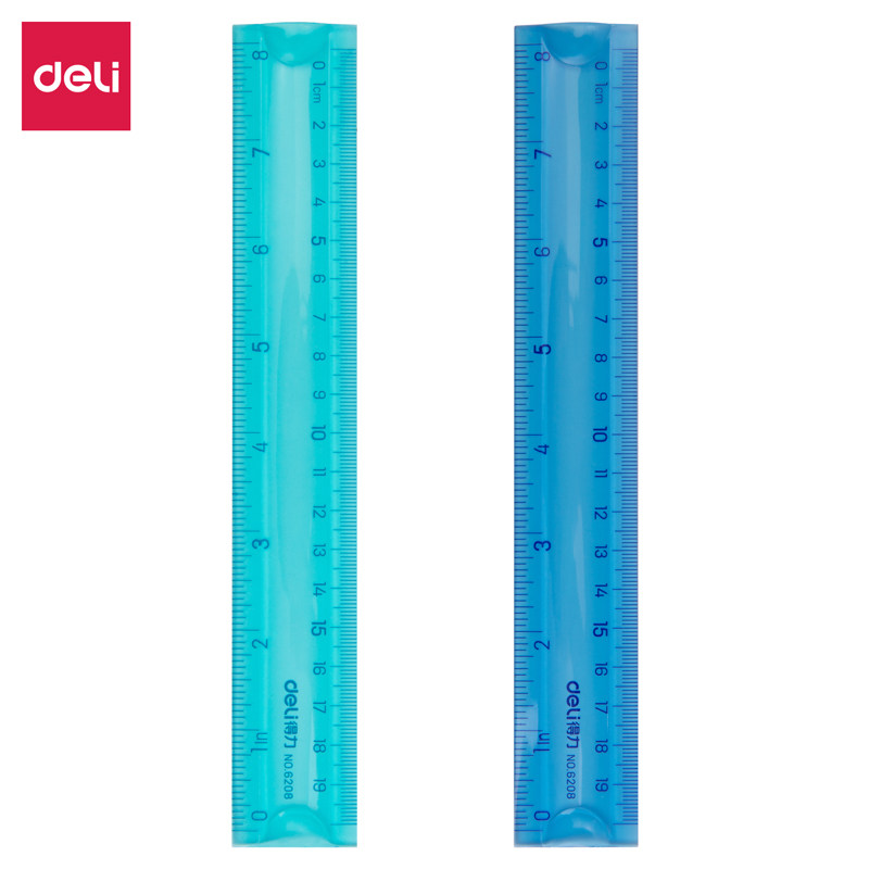 得力6208软尺子 20CM 30CM可弯曲日韩可爱塑料软尺 学生彩色直尺