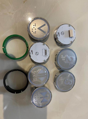 上海现代电梯按钮 21BT-OPB 绿光，开关盲文凸STVF9按钮A4N135161