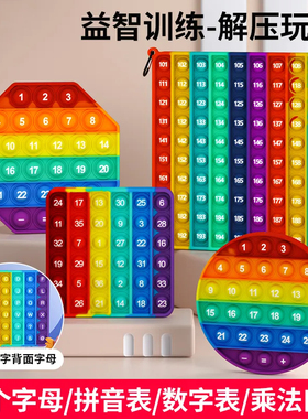 宝宝儿童益智玩具思维训练popit彩虹按按乐捏捏泡泡乐减解压神器