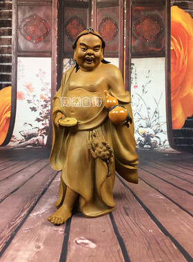 刘海戏蟾陶瓷摆件石湾公仔