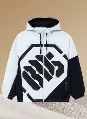 李宁正品新款反伍BADFIVE男子运动休闲连帽拉链外套夹克AFDS075