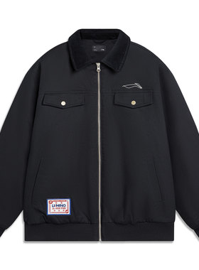 Lining/李宁正品2024新款滑板系列男子宽松短棉服外套AJMU023