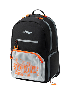 李宁正品羽毛球系列男女同款休闲运动拉链便捷舒适双肩包ABSU073