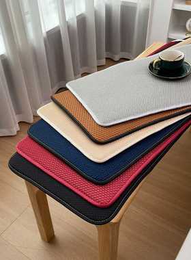 夏季凉席长条椅子坐垫实木茶椅长板凳座垫冰丝方形沙发垫鞋凳垫子