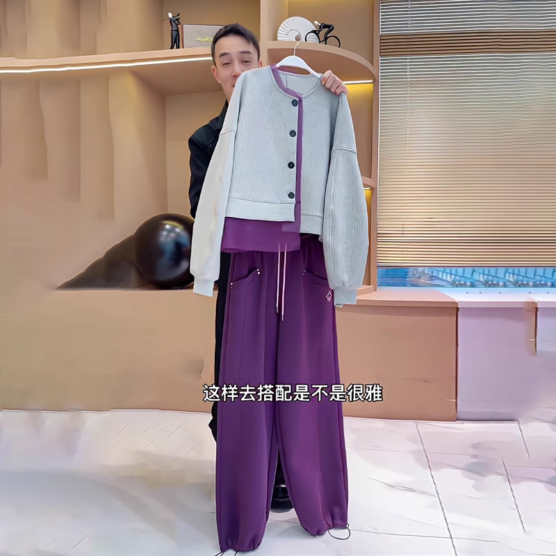 外套卫衣休闲时尚套装2025春秋新款欧洲站高级感简约慵懒风两件套