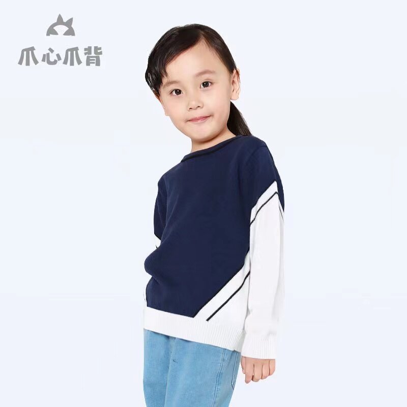 专柜正品捡漏女童装海军风秋冬季保暖细线羊毛衫淑女气质长袖内搭