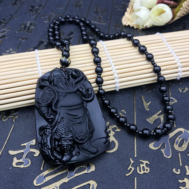 흑요석 PIXIU 펜던트 모조 흑요석 드래곤 브랜드 GUAN GONG 남성과 여성 목걸이 남성과 여성 GUANYIN 커플 여성 부의 신 펜던트