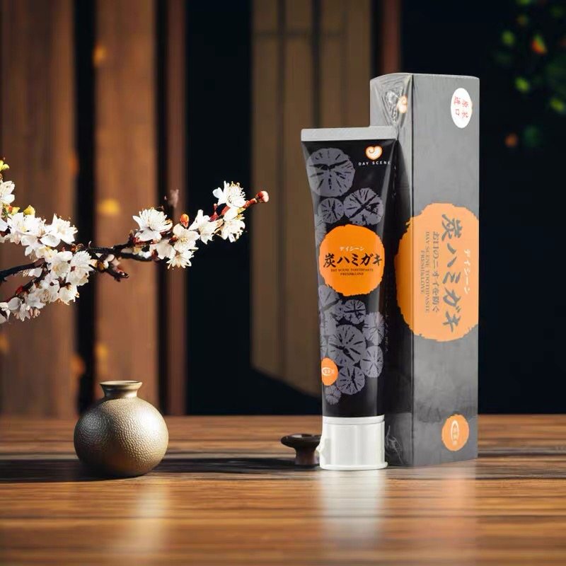 临期日本进口齿美屋绿茶味啫喱状牙膏炭牙膏日化清洁清新口气清洁