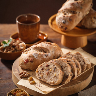 临期同款裸麦乡村坚果果干欧包3个共360g方便速食早餐品夜宵