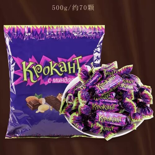 俄罗斯进口KDV巧克力味夹心糖果