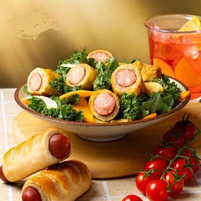 德式酥皮香肠卷面包卷香肠烤肠