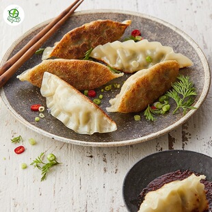 临期必品阁王饺子490g韭菜猪肉韩式泡菜煎饺水饺蒸饺方便速食美味