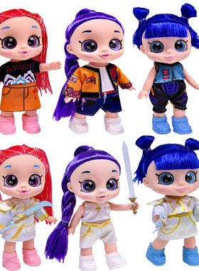 跨境爆款10寸5关节5D眼睛肥童K-POP猎魔女团带音乐搪胶公仔迷你虎