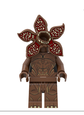 跨境新品Stranger Things食人花积木怪奇物语恐怖维克那玩具拼装