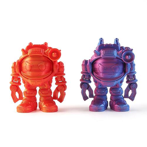 新3D打印蛋仔飞天航天机器人公仔摆件渐变色新奇解压儿童玩具礼物
