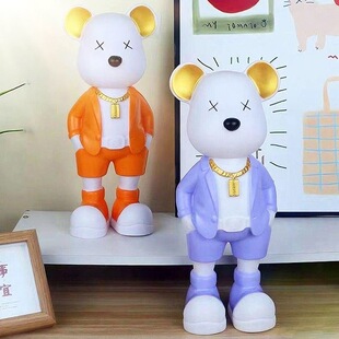 手办摆件暴富熊客厅入户门酒柜电视柜玄关装饰品乔迁礼物车载装饰