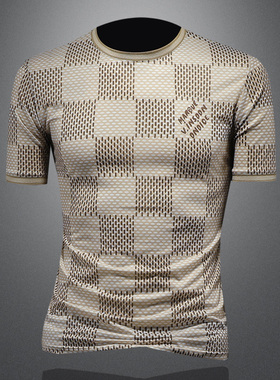 2025夏季欧货 IUIUG轻奢潮流刺绣丝光棉短袖t恤男 D320-88106-P75