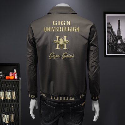 2025秋冬太空蜡面料 IUIUG轻奢潮流男士重工外套 D320-88196-P160