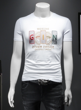 2026夏季新款 IUIUG欧货时尚潮流丝光棉短袖t恤男D320-22198--P75