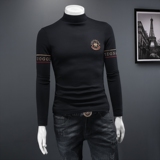 2023秋冬新款IUIUG轻奢品质半高领双面绒打底衫D322-87496-P100，男装卫衣，电商D320-1