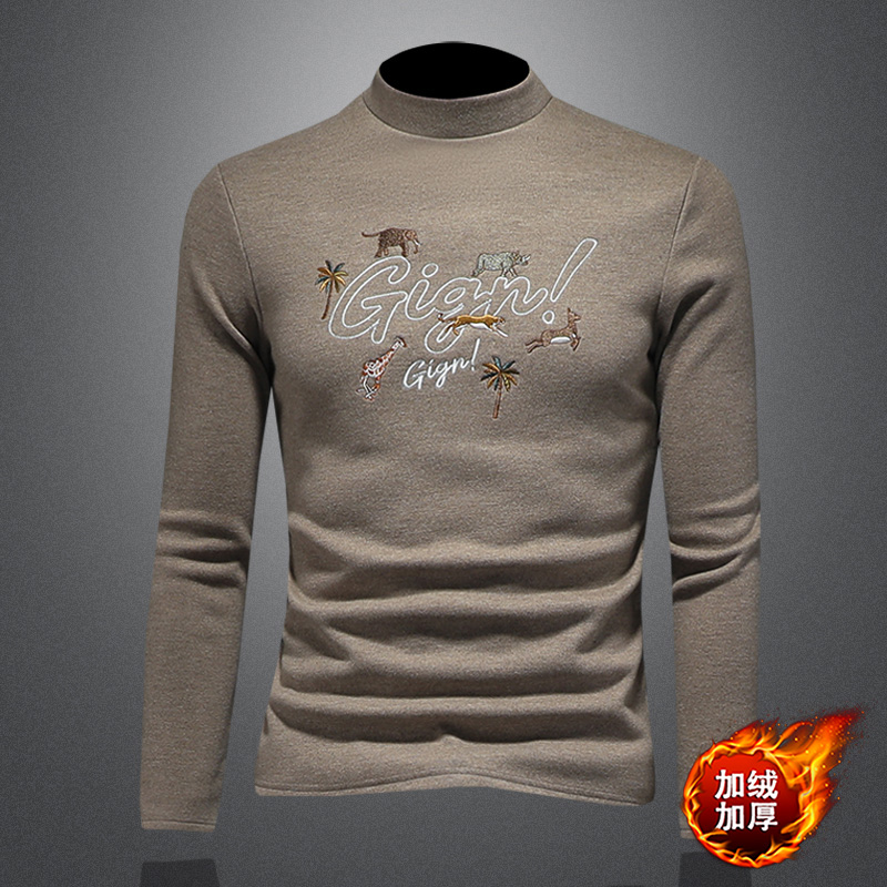 2025秋冬新款羊毛打底衫轻奢品质半高领D320-88356-P115，男装卫衣，电商D320-1