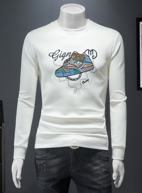 2025秋冬新款 IUIUG圆领刺绣休闲卫衣打底衫假模 D320-87805-P125