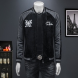 2025秋冬仿皮绒面料IUIUG轻奢潮流男士重工外套D320-88253-P190，女装短外套，电商D322