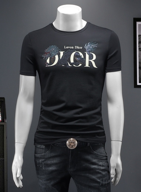 2026夏季IUIUG欧货时尚潮流丝光棉短袖t恤男D320-87638-实价-P55