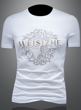 2025夏季欧货 IUIUG轻奢潮流刺绣丝光棉短袖t恤男 D320-88103-P75