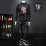 2025秋冬新款羊毛打底衫轻奢品质半高领D320-88340-P115，男装卫衣，电商D320-1