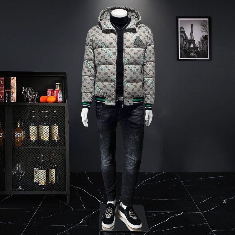 2023冬季IUIUG标90白鸭绒高奢连帽刺绣羽绒服D320-87063-P310,男装羽绒服,电商D320-1