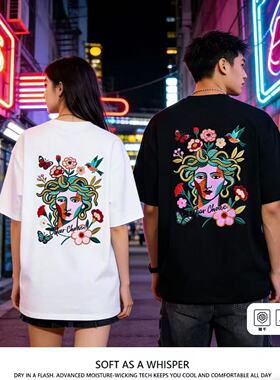 光变【缪斯花神】2026年夏季潮牌索罗娜短袖T恤男 D320-88384-P85