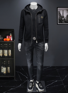 2025秋冬太空蜡面料 IUIUG轻奢潮流男士重工外套 D320-88195-P175